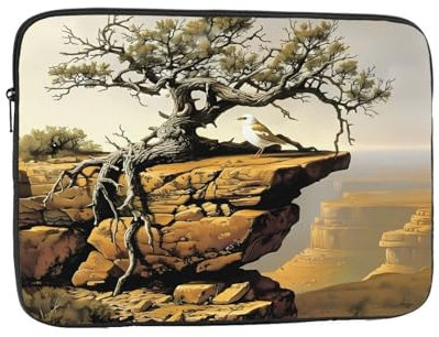 Tough Tree gemusterte Laptop-Hülle, 33 cm (13 Zoll), stoßfest, für schlanke Notebook-Computertasche, Aktentasche