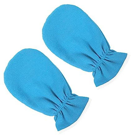DEARMAMY Peelinghandschuhe mit Ätherischen Ölen aus Polyester und Flanell Spa Pflegehandschuhe zur Sanften Hautpflege und Exfoliation für Professionelle Spa und Heimbehandlung