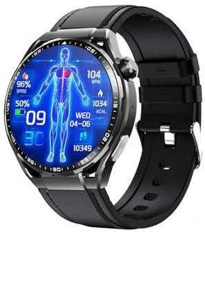 Genérico 2025 Reloj Inteligente Mujer - De 𝐆𝐥𝐮𝐜𝐨𝐬𝐚 En Sangre 1.55 Smartwatch 150 Modos Deportivos Responder/Realizar Llamadas para Android Y iOS F2000612,Skin