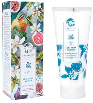 Exenthia Mediterranea Cala Brava Crema Sublime Tramuntana 200 ml - Crema Idratante con Estratti di Fico e Chlorella