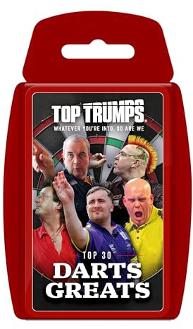 Top Trumps Top 30 Darts Greats V2 Classic Card Game, Play with Phil Taylor and Luke Littler, Educational pack that makes a great gift, for ages 6 plus