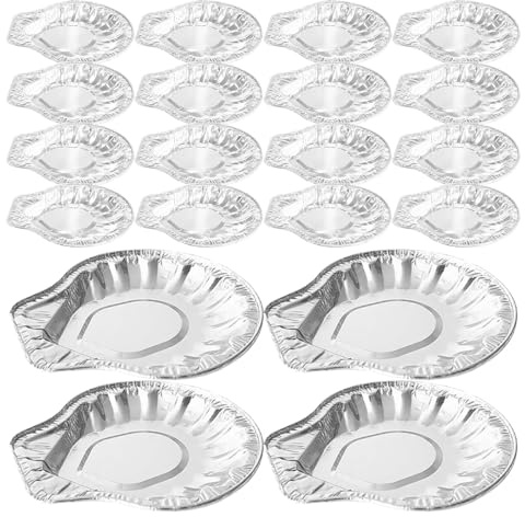 LIGIGWASH Plateaux Jetables en Aluminium Argenté Moules à Tarte Résistants Four et Congélation Lot de 100 et Présentation Élégante pour Fruits de Mer pour Fêtes