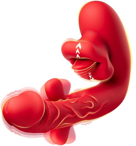 3 in 1 G punkt Vibratorensets mit 10 Zungenlecken 10 VibrationModi 10 Schlagmodi Vibration für Frauen Sex Spielzeug für die Frau Solo Paare Anal Dildo Nipple Klitoris Vibrator für Sie Erotik Sex Toys