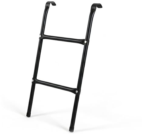 Relaxdays Hook-On Trampoline Ladder, Universal Steel, 2 or 3 Rungs, Size Options, Black