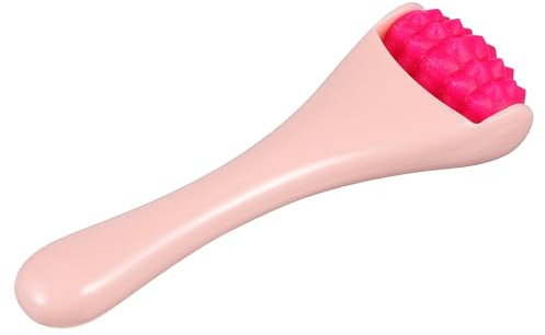 Tragbarer Augenroller für Gesichtsmassagegerät zu Hause und Unterwegs | Abs und Silikon, Leichtes Schönheitsgerät mit Vollgesichtsmassage, Rosa, 1 Stück für Reise