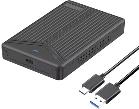 Ubric Box esterno per HDD SATA USB 3.1 da 2,5 pollici (15 mm) - Supporta SSD/HDD fino a 8 TB
