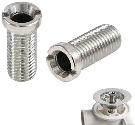 QIHAWN 2Pcs 35mm 304 Stainless Steel Sink Strainer Replacement Screws | 304 stainless steel, 35mm hollow slotted design, rust-proof leak-free, 2pcs for kitchen sink strainer drain replacement