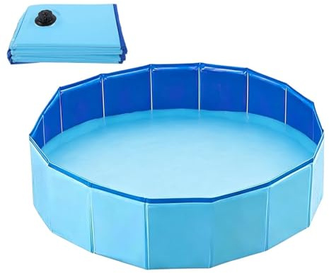 Generico Piccola Piscina Vasca Pieghevole Portatile Antiscivolo 120×30 cm