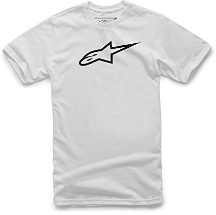 Alpinestars Men's Ageless Classic Tee Short Sleeve T-Shirt, White (White/Black), Small
