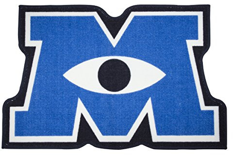Character World Disney Monsters Inc University Shaped Rug, Multi-Color