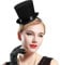 BABEYOND Damen Mini Top Hut Haarreif Kostüm Party Flapper Zubehör Karneval Zylinder