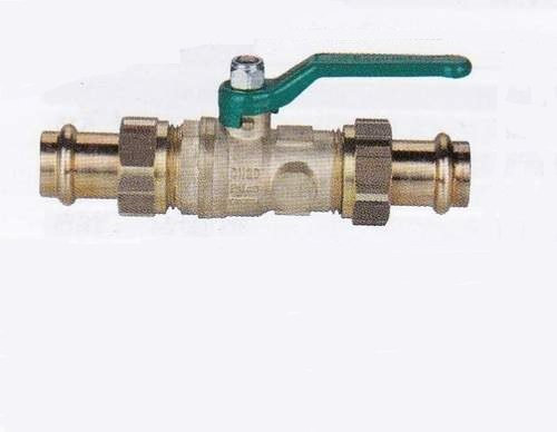 Trinkwasser Kugelhahn 22mm DVGW Viega-Pressverschraubung mit langem Hebel