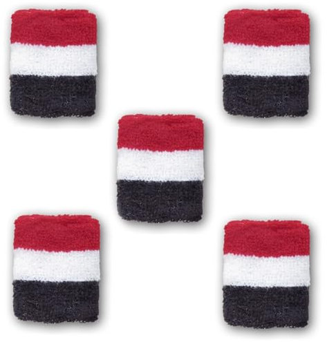 Sonia Originelli Schweißband Fanartikel Europameisterschaft EM WM Fussball Accessoire Armband Nationalfarben Farbe: schwarz weiss rot