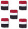 Sonia Originelli Schweißband Fanartikel Europameisterschaft EM WM Fussball Accessoire Armband Nationalfarben Farbe: schwarz weiss rot