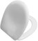 VitrA Layton WC-Sitz mit Absenkautomatik, Absenkautomatik, weißer Toilettensitz und Deckel mit Befestigung oben, aus ultrastarkem Duroplast, Größe 355 x 445 mm
