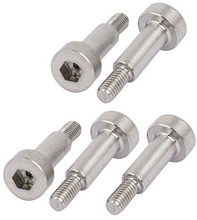 sourcing map 5Stk. 304 Edelstahl Schulter Bolzen 4mm Schulter Dmr. 10mm Länge M3 Gewinde de