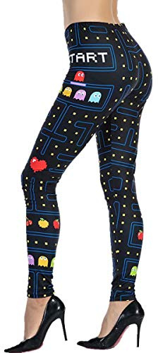 Ndoobiy Women's Printed Leggings Full-Length Regular Size Workout Legging Pants Soft Capri L1