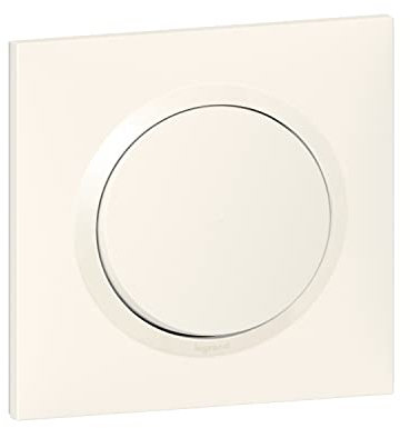 Legrand - Poussoir dooxie 6A 250V~ livré avec plaque carrée blanche