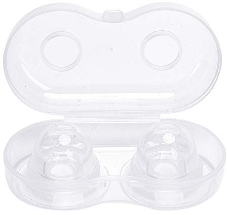 2 Stk. Nippelkorrektur Nippelabzieher für flache und umgekehrte Brustwarzen mit Reiseetui für stillende stillende Mütter