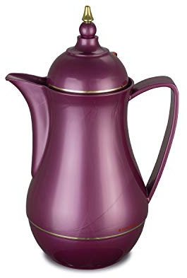 ROTPUNKT Isolierkanne 915 SEMA 0,5 l | Zweifunktions-Drehverschluss | BPA-frei - gesundes trinken | Made in Germany | Warm + Kalthaltung | Glaseinsatz (Shiny Grape, 500 ml)