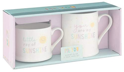 New Mummy & Me Tea or Coffee Mug Set Give Your Mum a Lovely Heartfelt Gift 2pk - Little Ray of Sunshine
