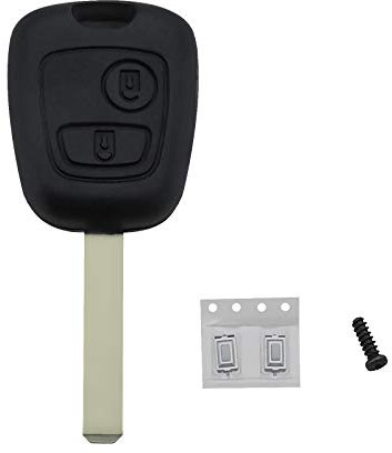 OTOTEC Kit de reparación de llaves, compatible con Xsara Picasso Berlingo C1 C2 C3 C4 C6 Xsara Remote Key – 2 botones con interruptores táctiles sin cortar