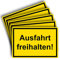 5 Stück Ausfahrt freihalten Schild 20 x 30 cm aus stabiler PVC Hartschaumplatte 3mm mit UV-Schutz von STROBO