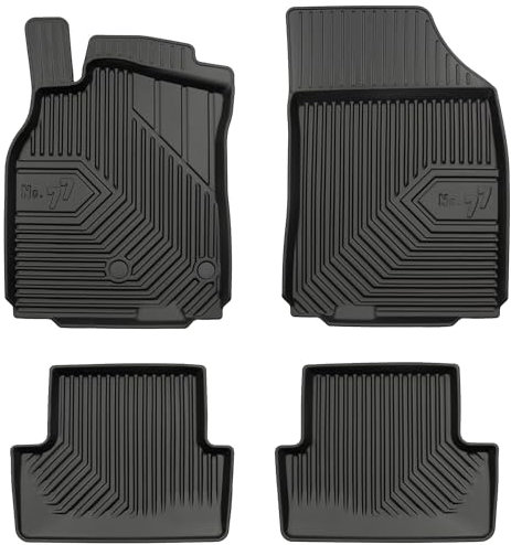 MOTOS Tapis de sol caoutchouc pour Renault Megane III 2008-2016 Améliorez Votre Confort de Voyage avec Le tapis noir antidérapant Auto No.77- tapis voiture Tous Temps pour Voiture, Protection Contre l