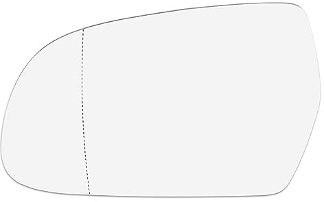 X AUTOHAUX Rückspiegelglas Erhitzt Links Für Audi A5 10-16 1X | Mit Trägerplatte, Asphärisch, Schwarz, 18.3X11.6CM, OE GA-AU1115, 8K0857535F, Für Audi S5 10-17, Für S4 10-16, Für A4 11-16