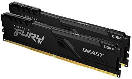 Kingston FURY Beast 32GB (2x16GB) 2666MHz DDR4 CL16 Mémoire Kit pour PC Kit de 2 KF426C16BBK2/32