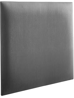RAVIO Wandpaneele gepolstert | 3D Wandverkleidung mit Schaumstoff | Wandkissen als Kopfteil für Bett | Wanddekoration für Schlafzimmer, Kinderzimmer, Büro, Diele | (Metal, 50x50 cm)