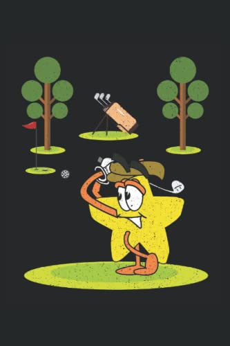 Golf Notizbuch: Motiv Stern-Golfer