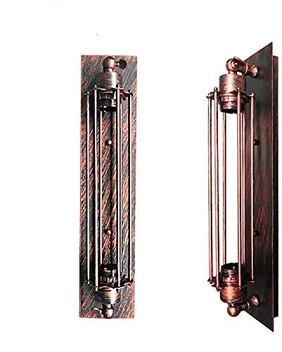 TOHMLAPE Wandlampe Innen Vintage - 2 Stück Industrielle Wandleuchten, Metall Rohr Wandleuchte,Water Pipes Steampunk Design Querflöte-Art für Wohnzimmer Schlafzimmer Restaurant Dachboden Bar Cafe