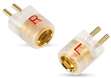 okcsc Kopfhörer-Ersatz-Anschluss-Adapter, Mini 0,78 mm, 0,75 mm, 2-poliger Stecker (Kopfhörerseite) auf MMCX-Buchse (Kabelseite), DIY-Audio-Interface-Übertragungsanschluss (Mini 0,78, 0,75-MMCX,