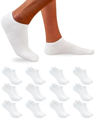 DIVABONNA 12 Paia Calzini Uomo Corti - Calzini Donna Corti - Fantasmini Uomo - Fantasmini Donna - Antiodore e Traspirante
