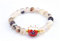 Générique Bracelet Japonais Maneki Neko (招き猫) Porte Bonheur Perles Naturelles (18 cm réglable) (Veiné Oeil de Tigre)