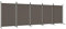 vidaXL Paravent 5-TLG. Raumtrenner Raumteiler Trennwand Umkleide Sichtschutz Spanische Wand Wohnzimmer Schlafzimmer Anthrazit 433x180cm Stoff