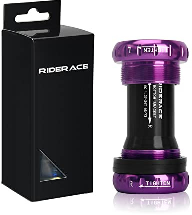 PETSTIBLE Tretlager Mountainbike Tretlager Fahrrad Keramik Kugellager BB52 Tretlager 68-73mm für Teile Lila