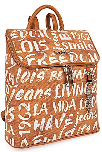 Lois - Rucksack Damen mit Anti Diebstahl Funktion, Damenrucksack Anti Diebstahl Tasche, Kleiner Rucksack Damen, Antidiebstahlrucksack Damen