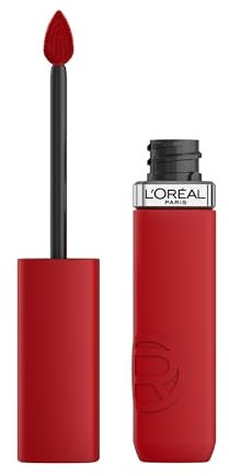 L'Oréal Paris Flüssiger Lippenstift, intensive Farbe, matte Formel, lange Haltbarkeit, mit Hyaluronsäure, ohne Transferenz, wischfest, matt, Farbton: 430 A-Lister