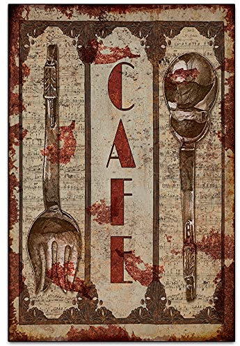 Blechschild Deko Blechschild Retro Eisenmalerei Vintage-Dekoration Dekoschild Für Badezimmer Garten Wohnzimmer Bar Café – Küche/Kaffeeecke/Kaffeekanne M