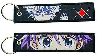 Gearcatweel 1 x Anime-Schlüsselanhänger, Jet-Tag, Schlüsselanhänger, Cartoon, bestickt mit Schlüsselanhänger, EDC für Motorräder, Auto, Kh-01
