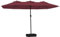 vidaXL Sombrilla Doble de jardín Rojo Burdeos 449x245 cm