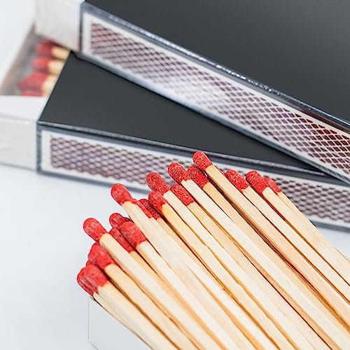 KOVA® 8x 55 Stk Kaminhölzer Extra Lang 10 cm + 1 Bildmagnet! Kaminstreichhölzer Kohleanzünder Grillanzünder Zündhölzer Streichhölzer Anzünder für Kamin Grill Ofen Holzkohle Anzündwolle Holzwolle, Set