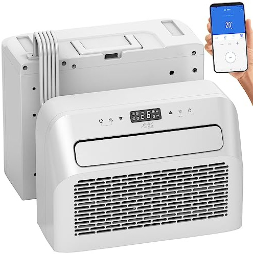 Sichler Haushaltsgeräte Climatizzatore split mobile WiFi 5000 BTU, deumidificatore, bianco
