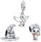 H.ZHENYUE Ciondolo in Argento Sterling 925 Charm Bead Boy Magic School con Zirconia,3 confezioni Compatibile Bracciale Collane Europei,festa della mamma,compleanno,regalo Natale per donne e ragazze