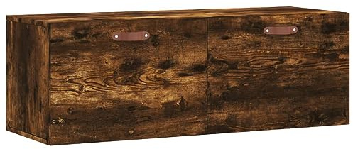 vidaXL Wall Cabinet Smoked Oak 100x36,5x35 cm Engineered Wood