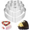 Jognee Lot de 3 cercles à gâteau en acier inoxydable - 10/15/20 cm - Cadre de cuisson - Rond - Pour la préparation de gâteaux et de pâtisseries - Cœur