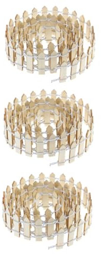 Toddmomy Lot De 3 Mini Clôtures En Bois De 100 Cm X 3 Cm Mini Décorations Pour Sapin De Noël