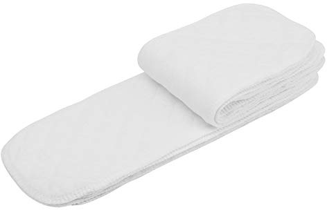 Cloth Diaper Liners, Soft Breathable Organic Cotton with Double Water Absorbency Reusable Stitched Anti-Fray Three Layers for Newborns Toddlers Eco-Friendly Baby Care